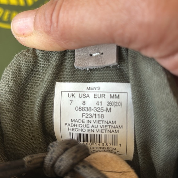 NIB men Sz 8 Palladium  from business to casual lace up olive night canvas boots - Picture 6 of 11